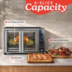 6-Slice Toaster Oven with LED Display, 19 Presets, Stainless Steel