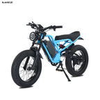 US Warehouse AKEZ  48V 18Ah Long Range 1500W Electric Bike, Fat Tire Off-Road E-Bike with Hydraulic Brakes