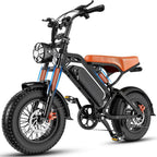 Retro-Style Electric Bike with 1200W Motor, 28MPH Speed, 48V 18Ah Battery, 500lbs Load Capacity, Black