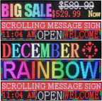 Programmable Led Sign Screen,Semi-Outdoor Digital Custom Word Scrolling  Message Board Wifi Display for Windows (1960x360mm)