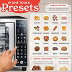 6-Slice Toaster Oven with LED Display, 19 Presets, Stainless Steel