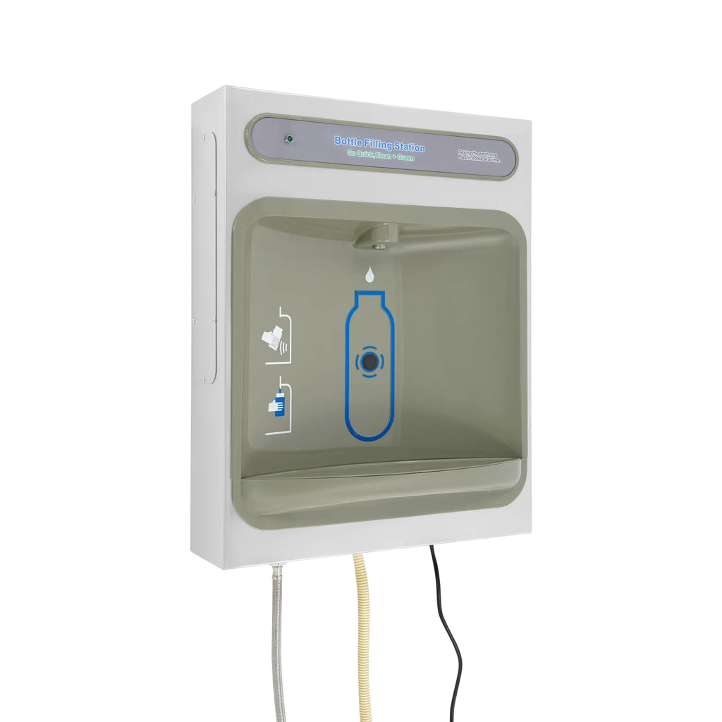 1.32-1.8GPM Fast Flow Touchless Induction Wall Mounted Water Dispenser with 304 Stainless Steel Premium Filter Bottle Filling Station for Home Office Gym Kitchen Apartment Commercial Space Saving