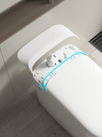 Auto Smart Toilet with Foot Sensor Flushing & Auto Open Lid, Heated Seat, IPX4 Waterproof, Female Wash & Warm Air Drying