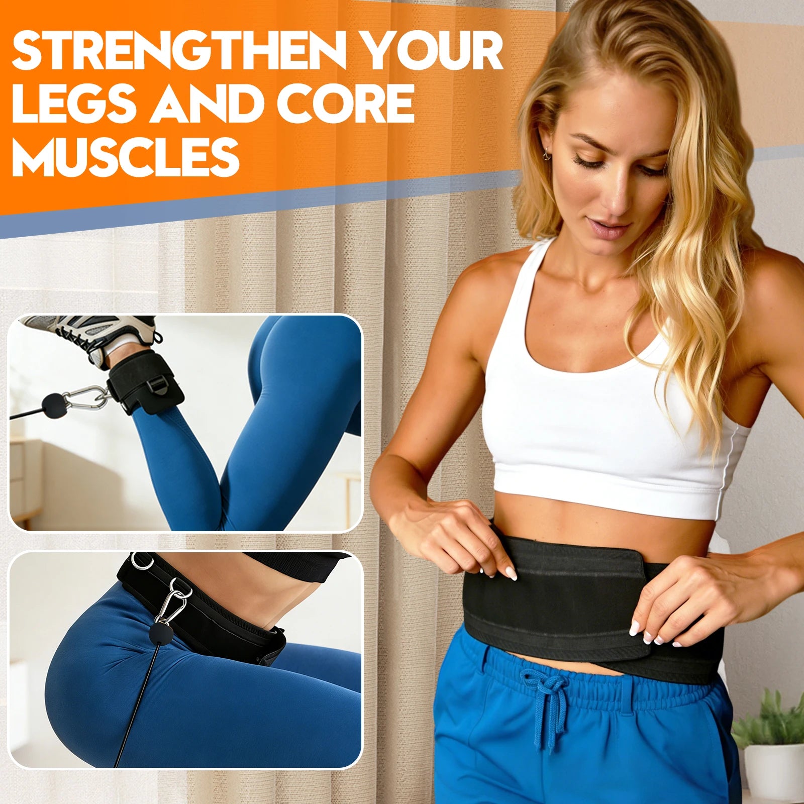 All-in-One Portable Home Gym – 33-45LBS Adjustable Strength Training Machine for Full-Body Workout, 31 Inch