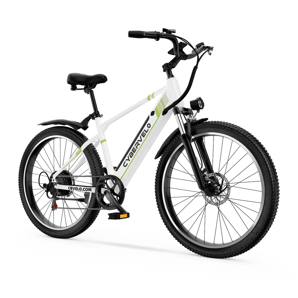 Cybervelo EK3 1000W Peak 48V Waterproof Battery 26" 7-Speed Electric Bike Adult Ebike for Commute Beach Snow Men Women