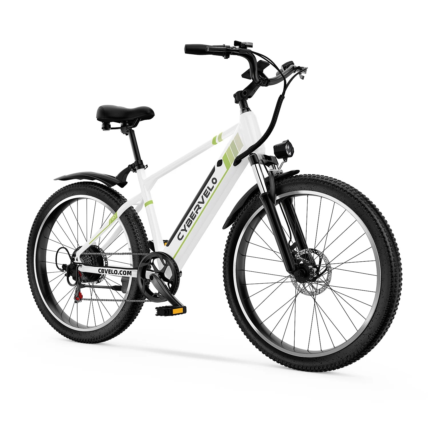 Cybervelo EK3 1000W Peak 48V Waterproof Battery 26" 7-Speed Electric Bike Adult Ebike for Commute Beach Snow Men Women