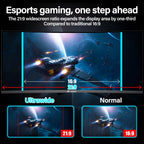 34 CRUA Gaming Monitor 34-inch Curved Ultrawide WQHD Monitor 3440 x 1440 R1500 Ultrawide Computer Monitor 144Hz VA Panel Display