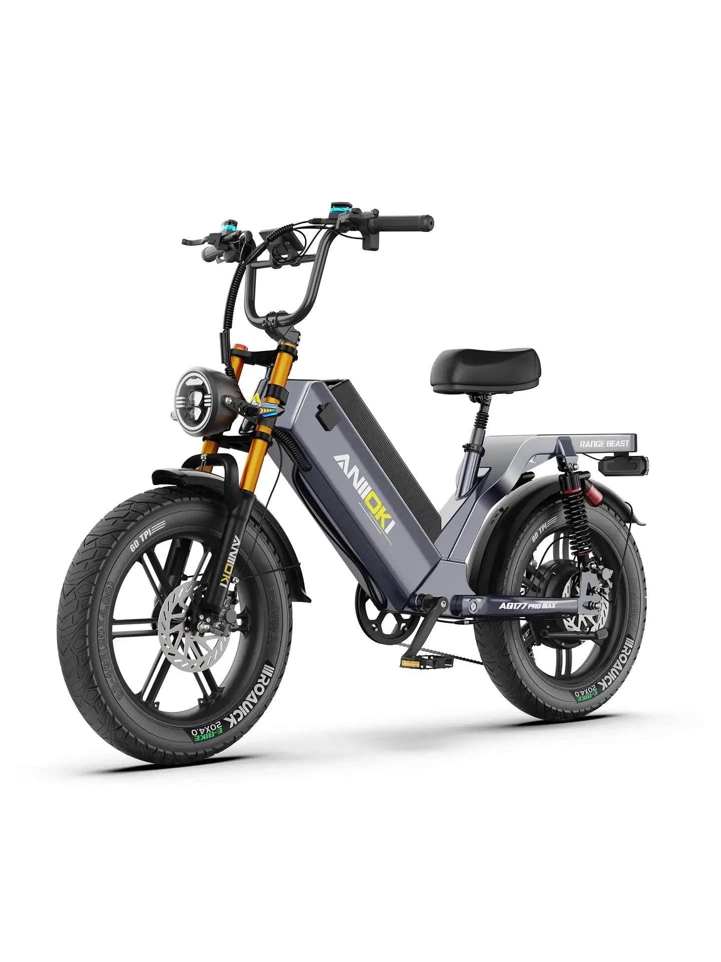 ANIIOKI Ebike AQ177 Pro Max Ultra Ebikes 4000W Motor Electric Bicycle 60V Ebike for Adult Long Range 46mph Fat Tires 20"*4"