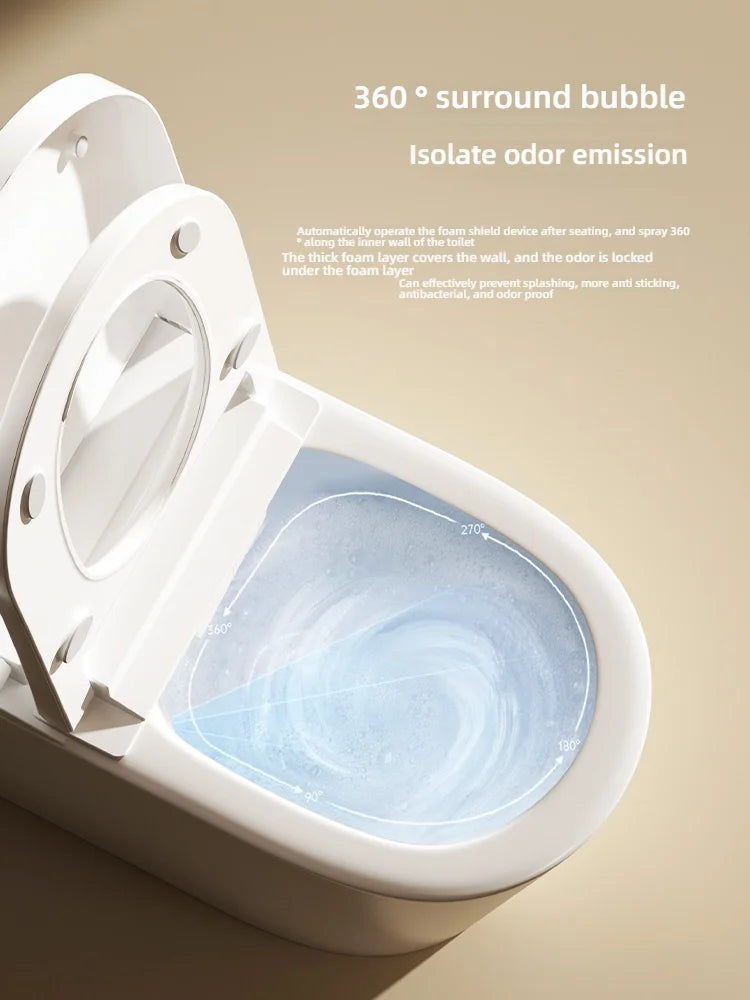 New Design IPX4 ABS Ceramic Self Cleaning Smart Toilet Commode Automatic Heated Seat Toilet for Rv