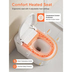 Smart Toilet with ADA Comfort Height Heated Seat, Night Light, Dual Auto Toilet Flushing, Foot Sensor Operation, Modern Elongate