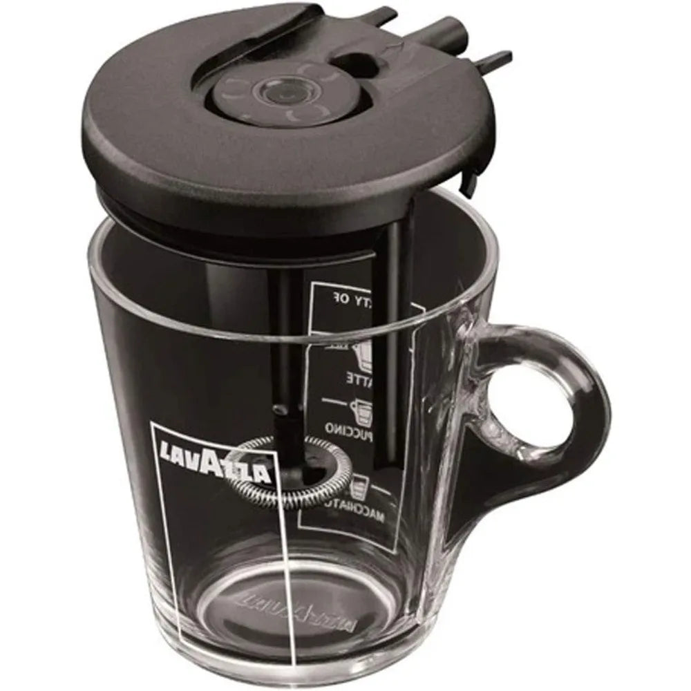 Single Serve Espresso & Coffee Machine with Built-in Milk Frother, Adjustable Heights, Double Shot Function
