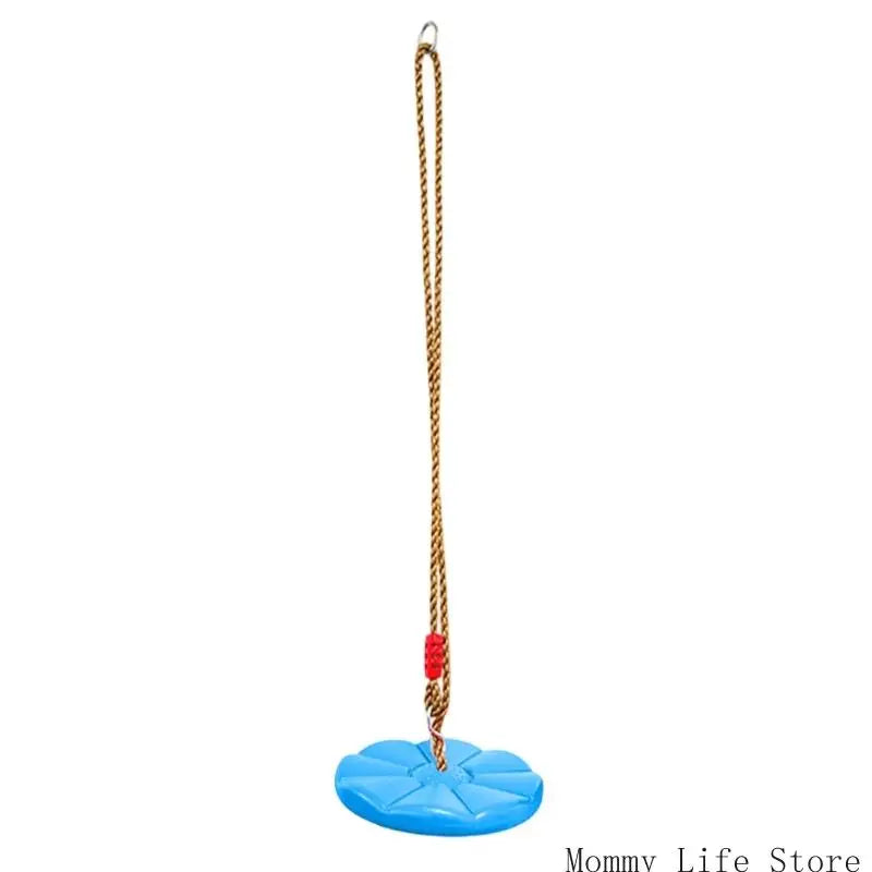 Rope Swing with Disc 30Cm/11.81Inch Round Platform and Thick Rope for Kids Yard Activity Toy Set