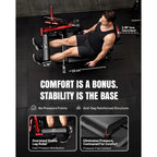 Leg Extension and Curl Machine, Adjustable Leg Curl Machine for Home Gym, Lying Leg Curl Machine with 1:1 Resistance System