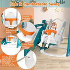 Toddler Swing and Slide Set with Basketball, Climber, and Tunnel - Outdoor Playground Equipment for Kids