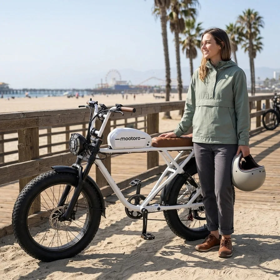 52V 1000W 24" Fat Tire Electric Bike for Adults – Aluminum Alloy Frame Off-Road E-Bicycle with Long-Range Battery, 7-Speed Shimano, and Disc Brakes for Mountain/Beach/Snow