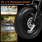 Bodywel M16 Off Road E Bike Adult Electric Bicycle 1500w 48V 15.6ah Mountain Electric Bike 16 Inch Fat Tire Outdoor Entertainmen