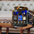 Large 20L Whiskey Bar Cabinet with Personalized Keg and Jar Set - Ideal Gift for Men, Dads, Husbands, and Boyfriends