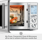 Breville BMO870BSS Combi Wave 3-in-1 Microwave, Air Fryer and Convection Oven, Brushed Stainless Steel