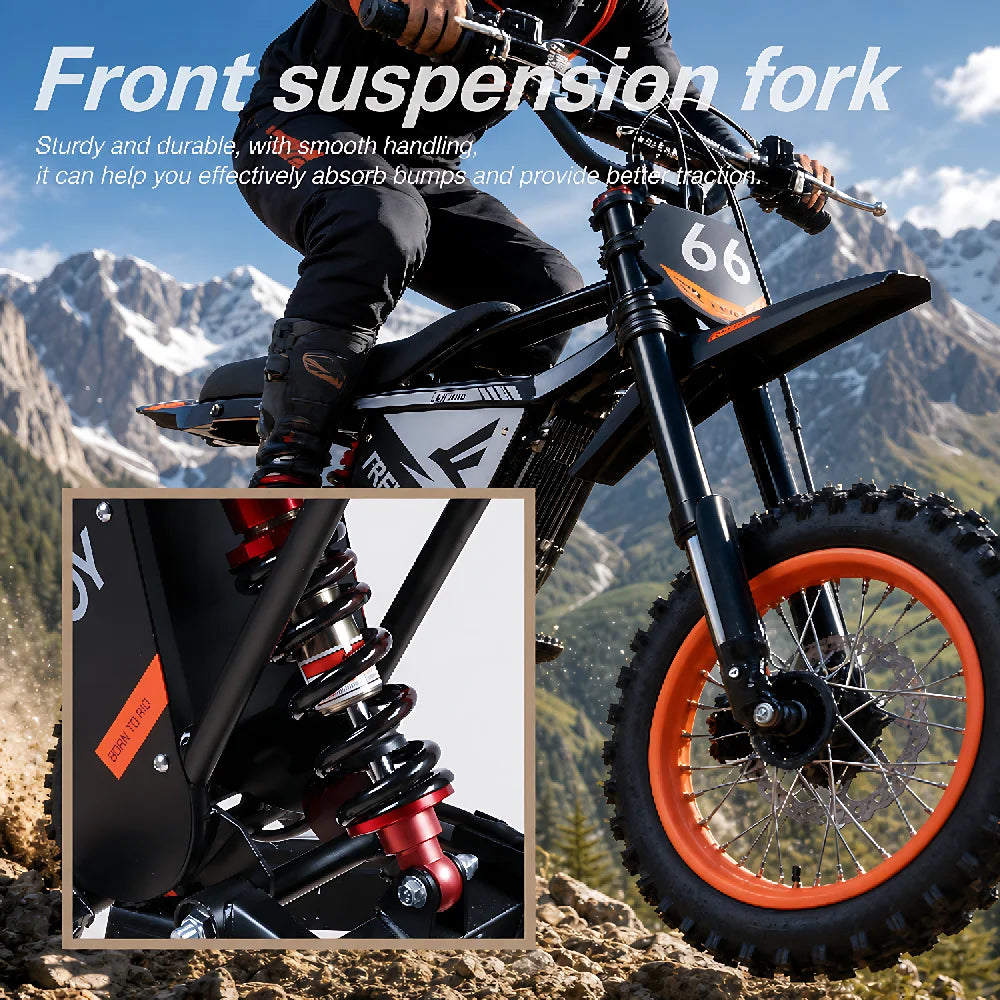 KEXZERON Electric Bike for Teens Adults, 12"/10" Fat Tire 3000W 34MPH Electric-Dirt-Bike，31 Miles Max Speed with 48V 30AH Battery Electric-Motorcycle Mountain Off-Road EBike