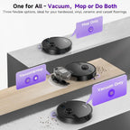 6000Pa Robot Vacuum & Mop with Self-Emptying Dock, LiDAR Navigation, 180min Runtime, App/Voice Control for Pet Hair & Hard Floors