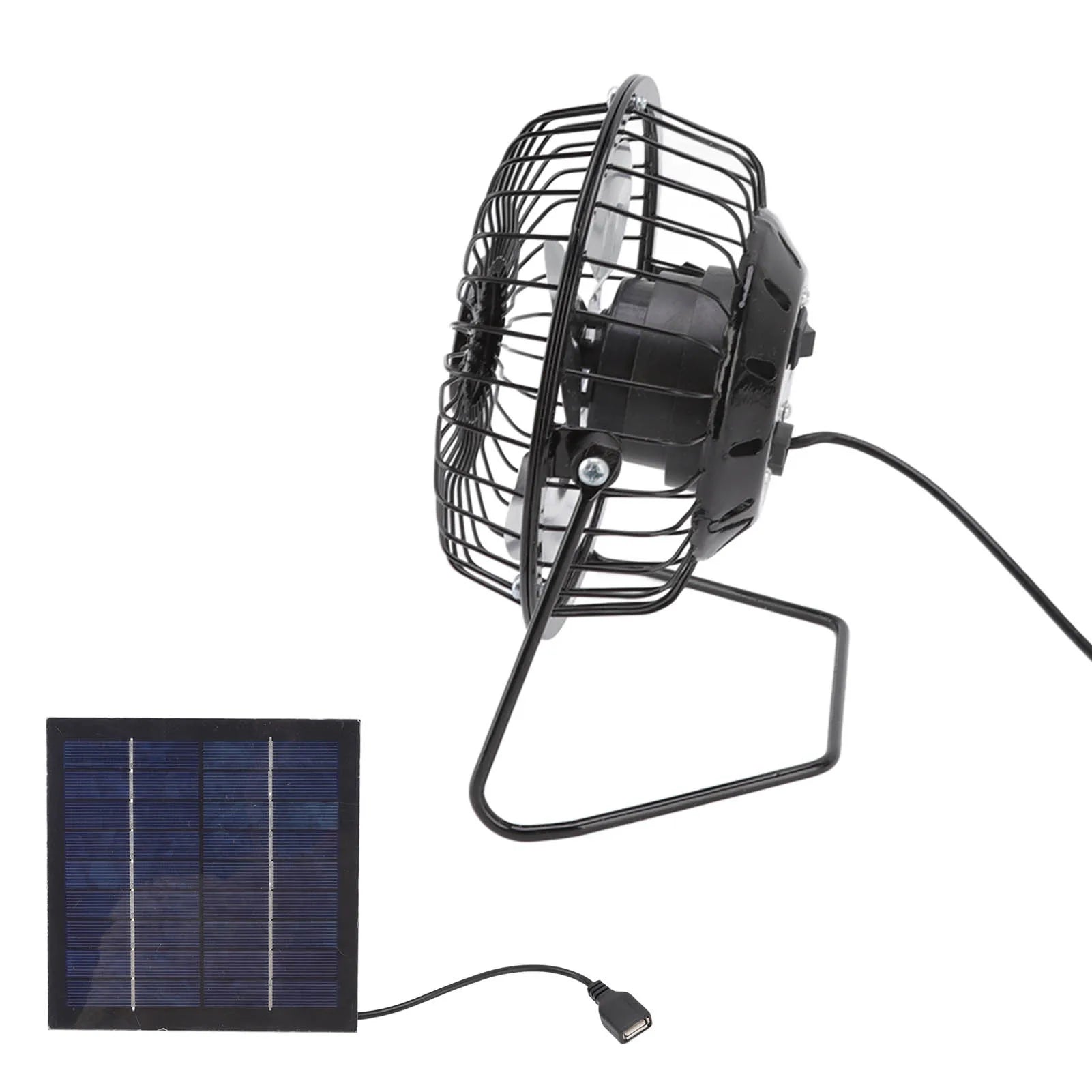 DC5v 2.5w Photovoltaic Solar Panel Set with Portable USB Cooling Fan Ventilation System For Greenhouses Trailers RVs