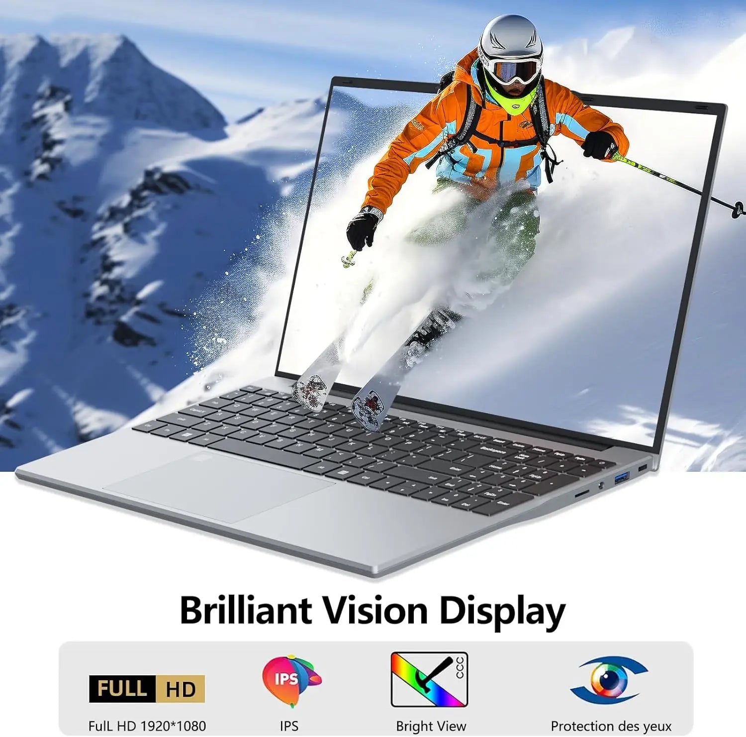 Xiaman 15.6" Intel Notebook PC Ultra Slim Laptop Intel Core i3-6100U 16GB RAM 1TB 2TB SSD Office Study Computer PC Windows 11