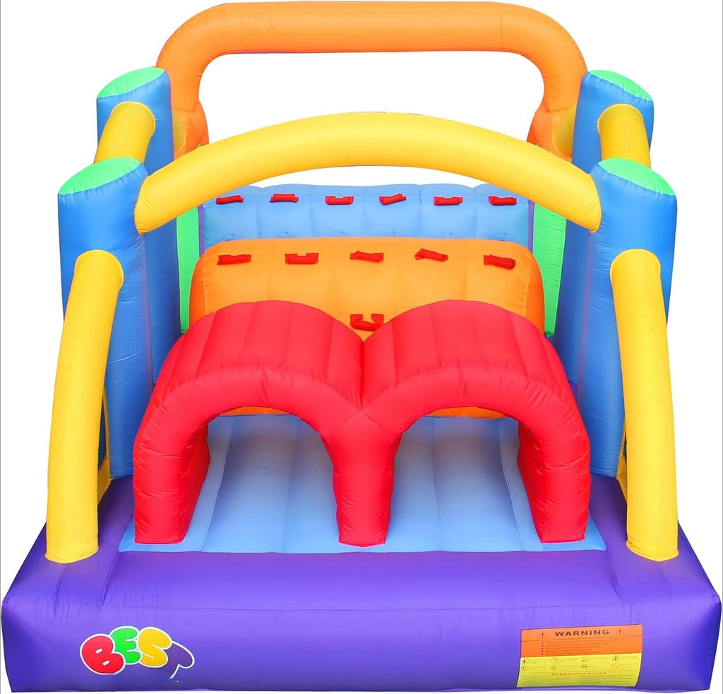 Inflatable Obstacle Course Bounce House Castle with Slides Bounce Area and Obstacles Inflatable Jumping Castle with Blower