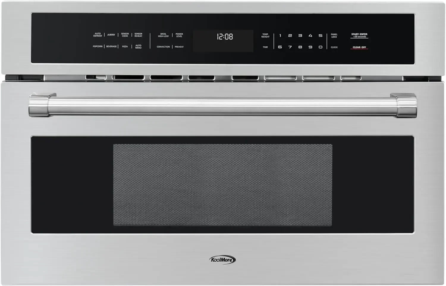 KoolMore 30 in. Built-in Microwave with Convection Oven and Air Fryer, 1000W Power with 10 Levels, UL Listed and 1.6 Cu. Ft.
