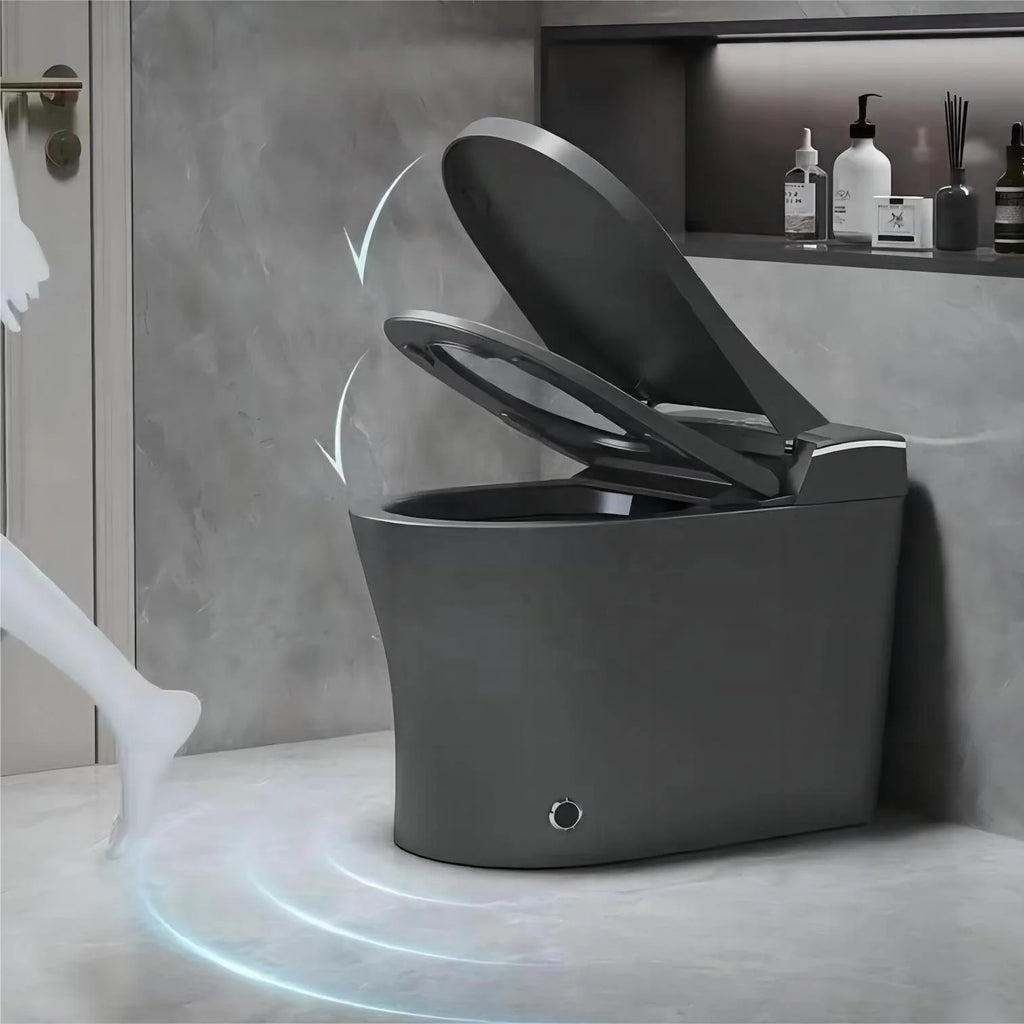 Sanitary Ware Grey Ceramic Intelligent Toilet Bathroom Automatic Wc Commode Smart Toilet for Hotel Bathroom