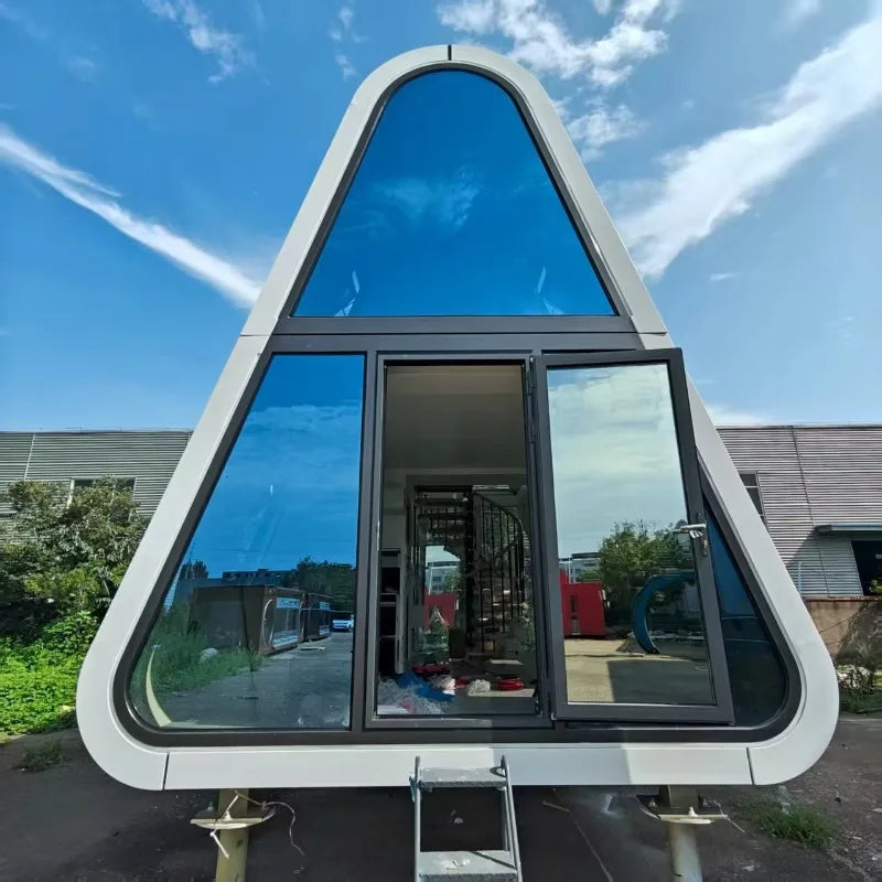 Prefabricated Triangle A Frame House Modern Tiny Cabin Portable Wooden Villa Outdoor Living Space