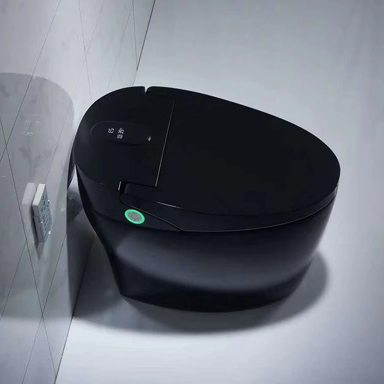 Western Matte Black Color One Piece Ceramic Modern Bathroom Electric Bidet Automatic Smart Wc Intelligent Toilet