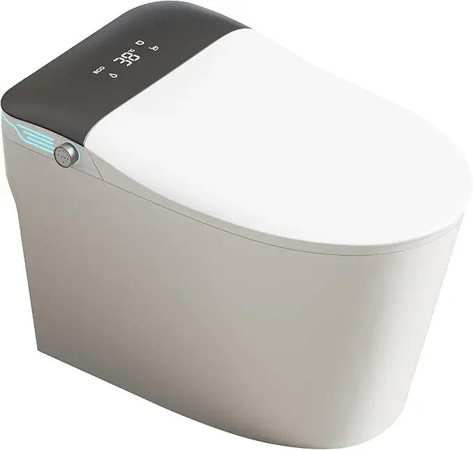 Elongated Smart Toilet with Bidet Built in, Foam Dispenser, Instant Warm Water, One-Piece Toilet with Dual Auto Flush in 1.28GPF