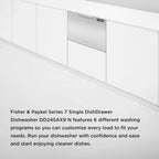 Series 7 Contemporary Single DishDrawer Dishwasher, Built-In Dishwashers - DD24SAX9 N Stainless Steel Dishwasher Machine, Flexib