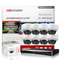 Hikvision 8CH 4K NVR Kit H.265 CCTV Security Camera System 8MP Audio 4K Vandal-Proof Dome POE Video Surveillance Set