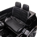 12V Kids Ride on Electric Car with Parent Remote Control Suspension LED Lights Music Player for Kids Black
