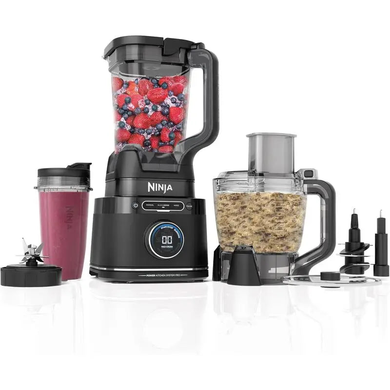 Ninja R-TB401 Detect Kitchen System Power Blender Plus Processor Pro with BlendSense Technology, Black - Certified Refurbished