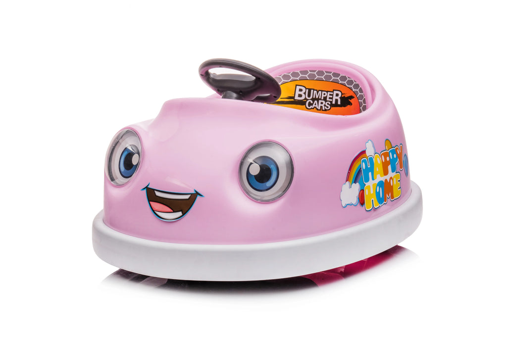 6V Kids Ride on Electric Car with Parent Remote Control LED Lights Music Player for Kids Pink