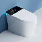 Smart Bidet Toilet with Heated Seat&Auto Flush,One-Piece Ceramic Automatic Toilet,Night Light,Warm Air Dryer,Foot Sensor Flush