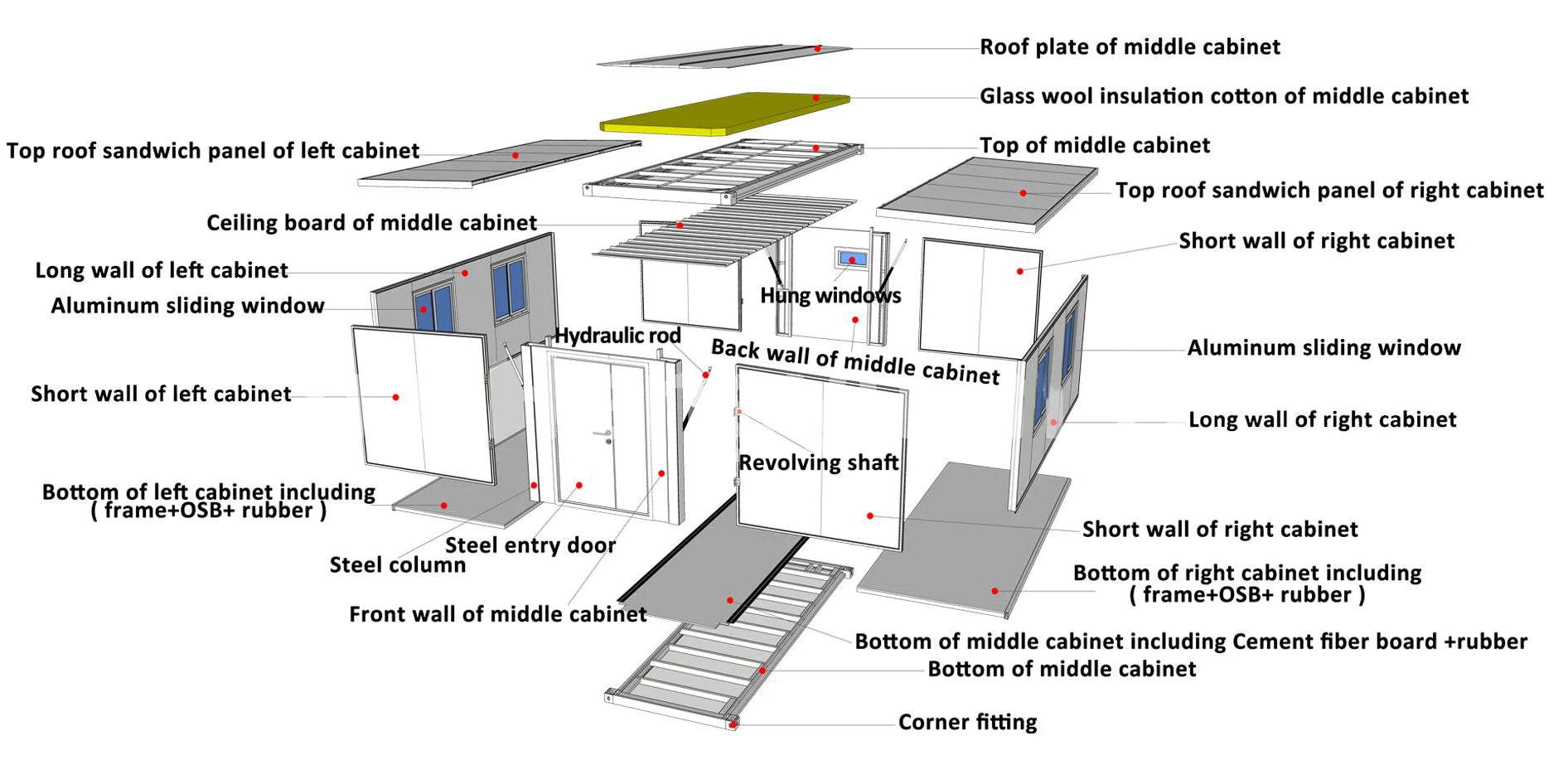 Customized Cheap Wholesale Price Hot Style Prefab Two Bedroom Cabin Trailer Mobile Wood Tiny Home House On Wheels Mobile Prefab
