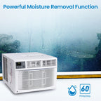 10,000 BTU Window Air Conditioner, Air Conditioners Window-Mounted Room Fast Cooling for 450 Sq.Ft. Indoor Window AC Unit for Summer, Auto-Restart, 3 Cooling & Fan Speeds, Remote/App Control