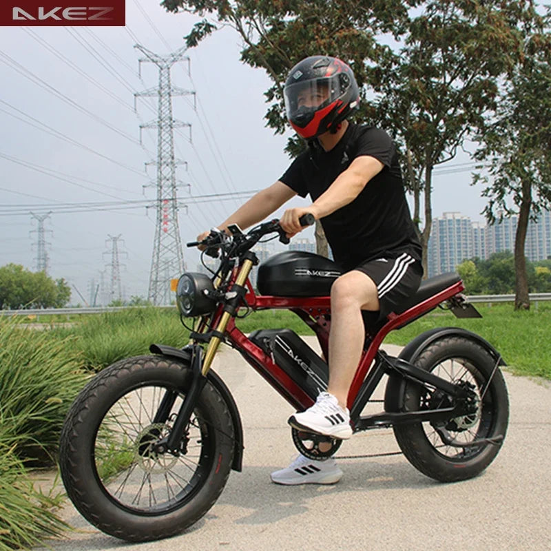 US Stock Fast Delivery | AKEZ 48V 1500W Electric Bike, 41Ah Battery, Long Range Off-Road E-Bike for Adults