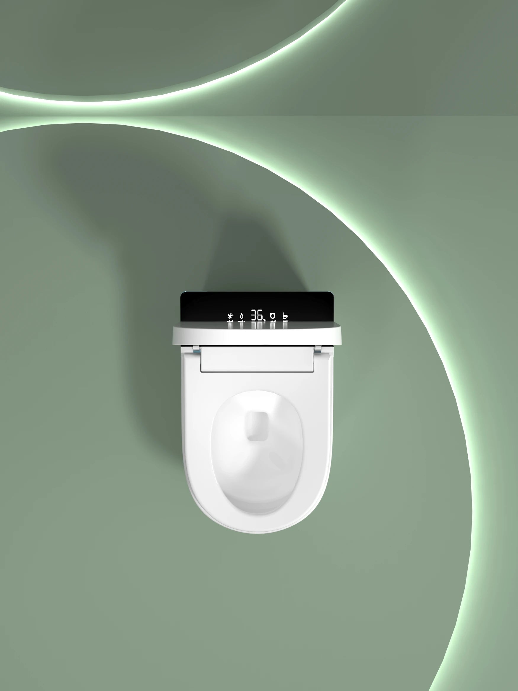Intelligent Smart Toilet with Remote Control Heated Seat Water Spray Bidet Automatic Deodorization Luxury WC