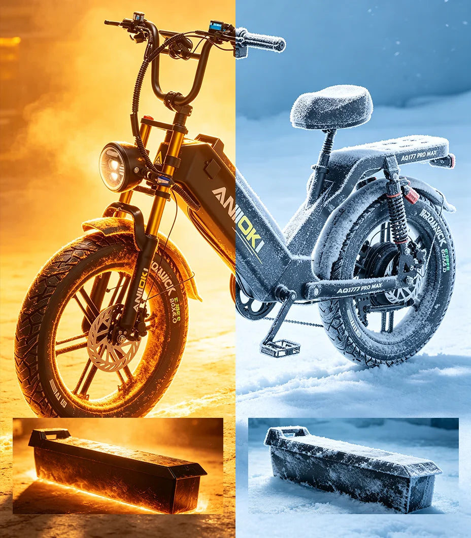 ANIIOKI Ebike AQ177 Pro Max Ultra Ebikes 4000W Motor Electric Bicycle 60V Ebike for Adult Long Range 46mph Fat Tires 20"*4"