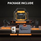 300W/294Wh Portable Power Station with Foldable Solar Panel (100W), 294Wh Solar Generator & 100W Solar Panel, Suitable for Famil