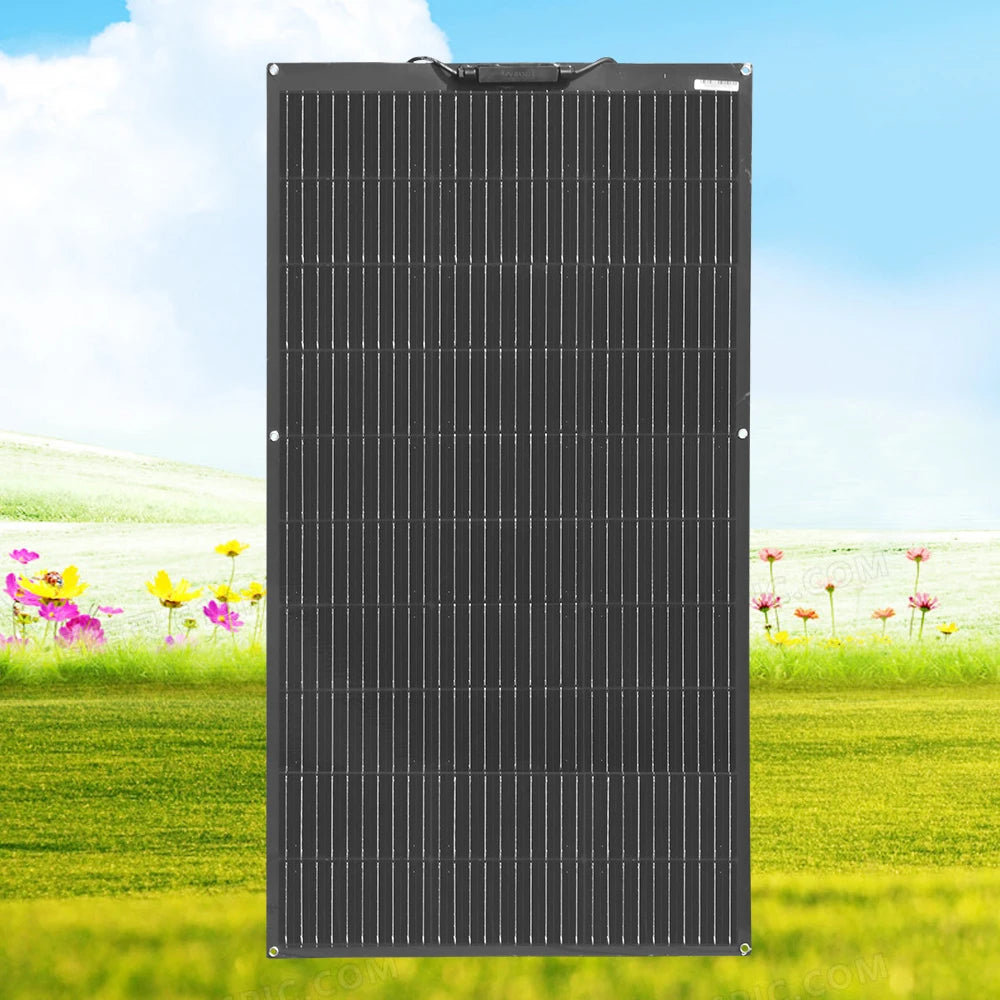 WUZECK Flexible Rechargeable Solar Panel Battery 100W 1pcs ~10 pcs High Efficiency Cell (100W, 200W, 300W, 400W, 500W, 1000W)