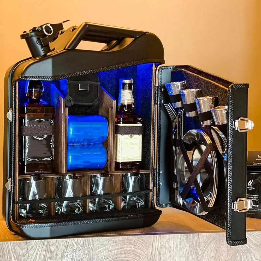 Large 20L Whiskey Bar Cabinet with Personalized Keg and Jar Set - Ideal Gift for Men, Dads, Husbands, and Boyfriends
