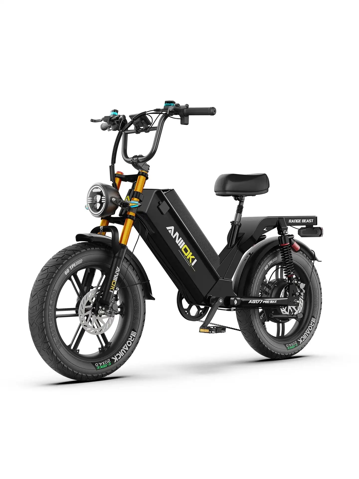 ANIIOKI Ebike AQ177 Pro Max Ultra Ebikes 4000W Motor Electric Bicycle 60V Ebike for Adult Long Range 46mph Fat Tires 20"*4"