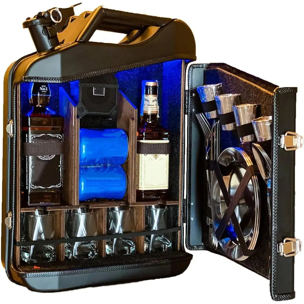 Large 20L Whiskey Bar Cabinet with Personalized Keg and Jar Set - Ideal Gift for Men, Dads, Husbands, and Boyfriends