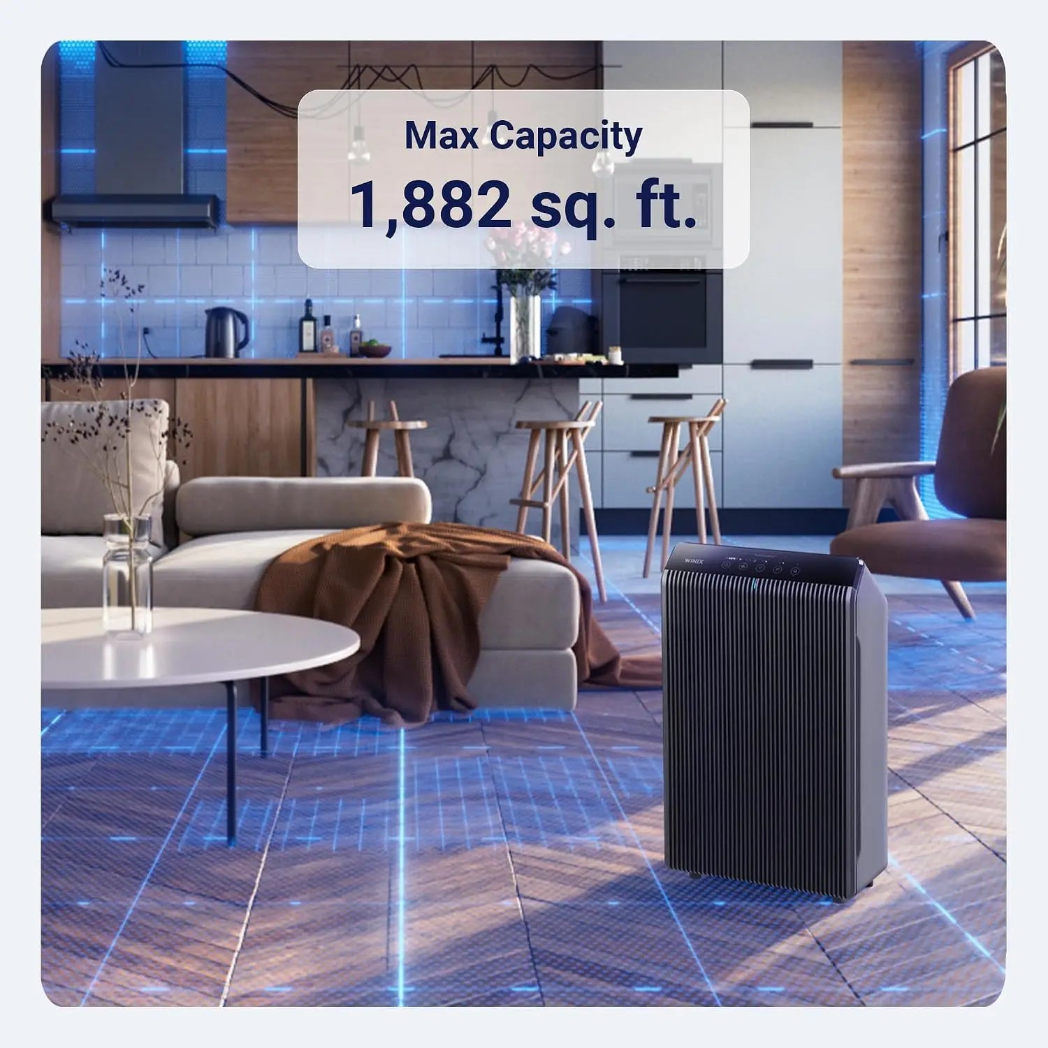 Air Purifier for Home Large Room Up to 1881 sq ft in 1 Hr, True HEPA, High Deodorization Carbon Filter, Auto Mode, Captures Pet