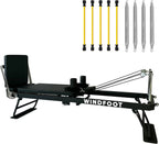 Foldable Pilates Reformer Machine with Springs & Cords for Home Workout, Suitable for All Levels